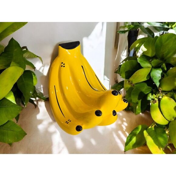 New Retro Large Bundle Of Banana Tropical Ceramic Statue Figure Room Decor - Picture 1 of 3